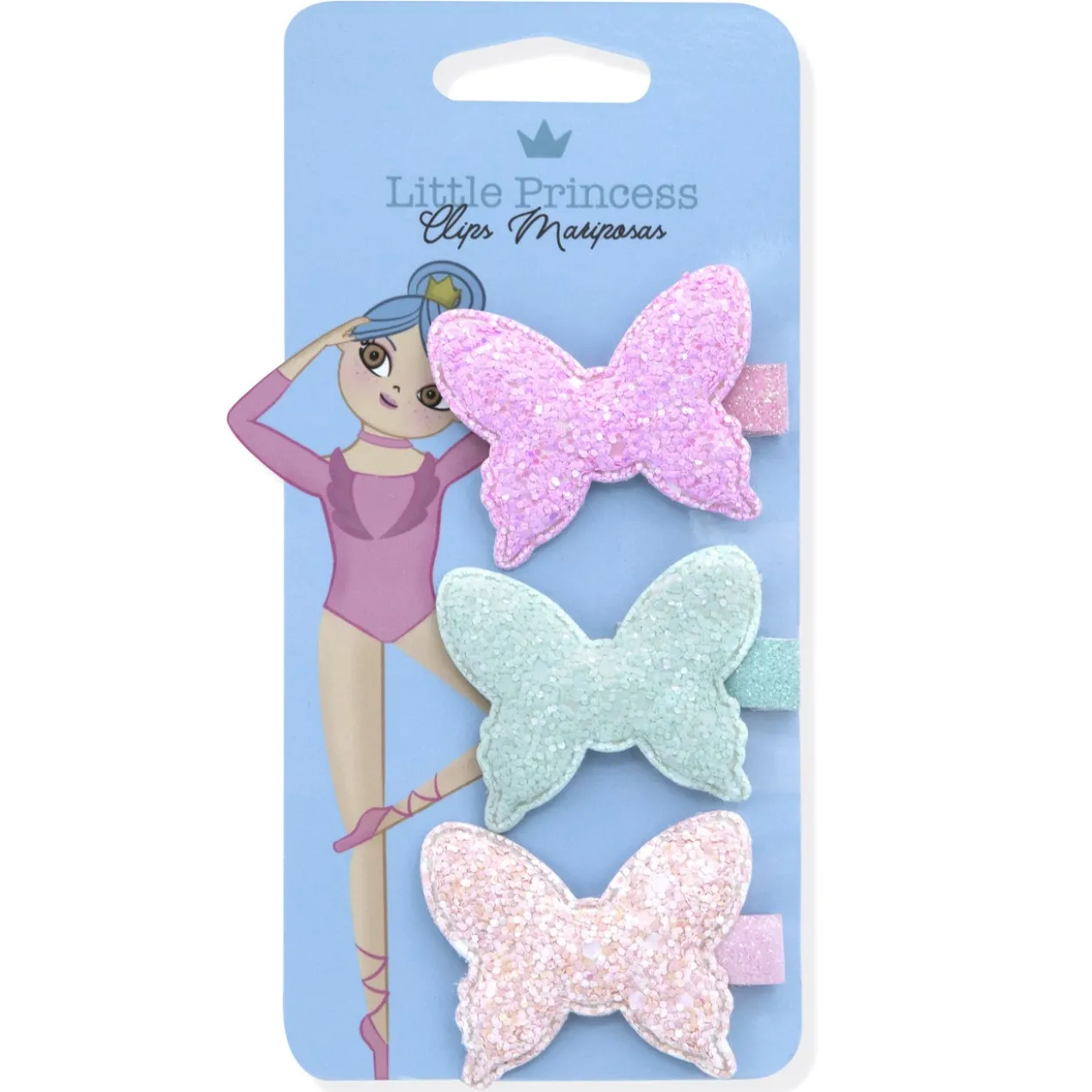 Little Princess Conjunto 3 Molas Glitter