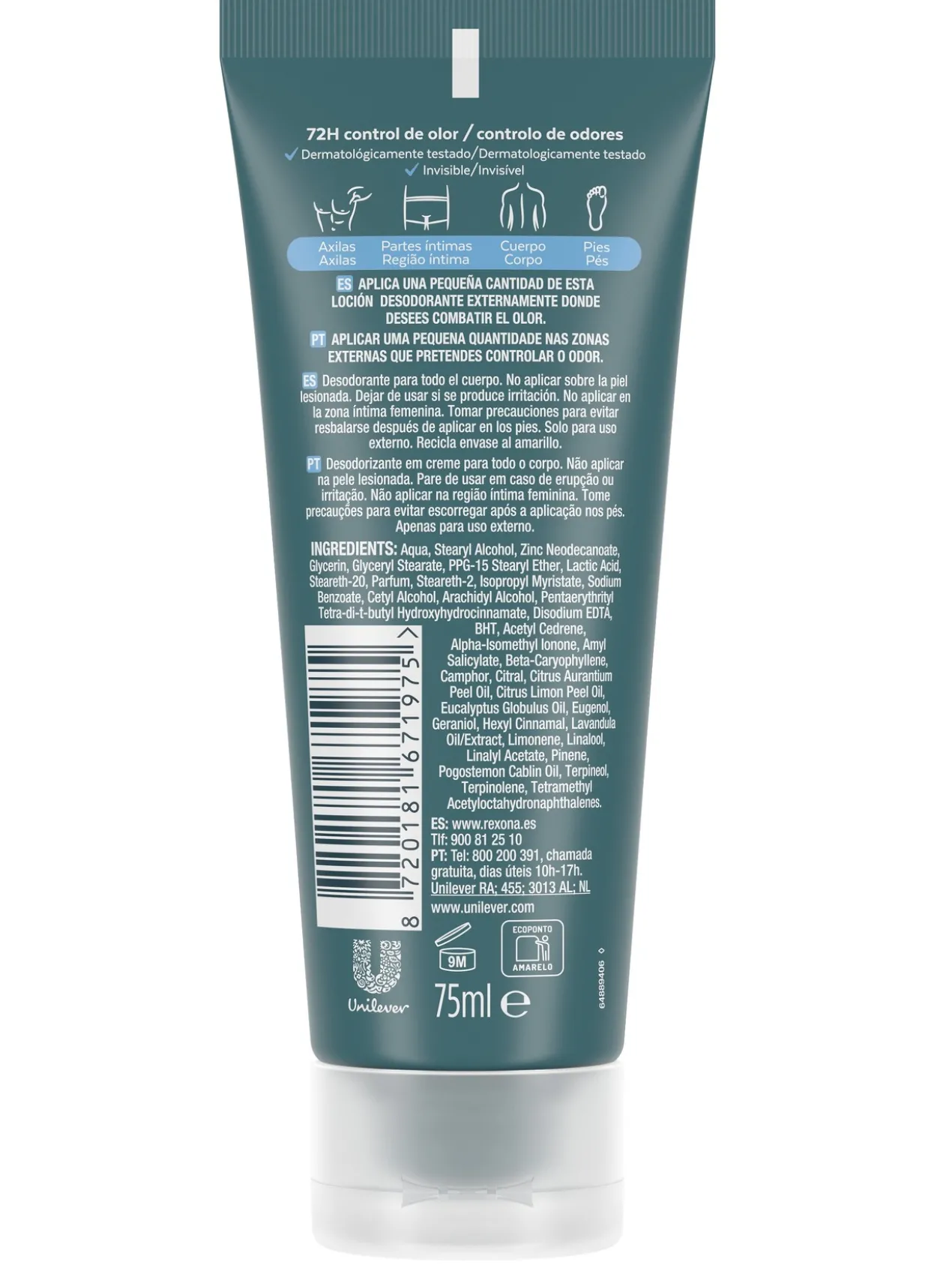 Men Desodorizante em Creme All Over Body Ocean Rush