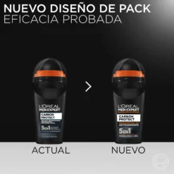 Men Expert Carbon Protect Desodorizante Roll-On Antitranspirante 5 em 1