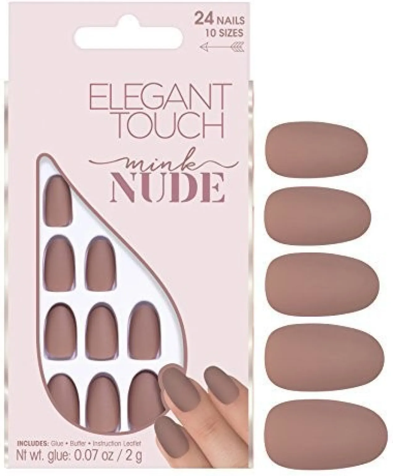 Mink Nude Unhas Adesivas