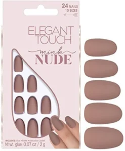 Mink Nude Unhas Adesivas