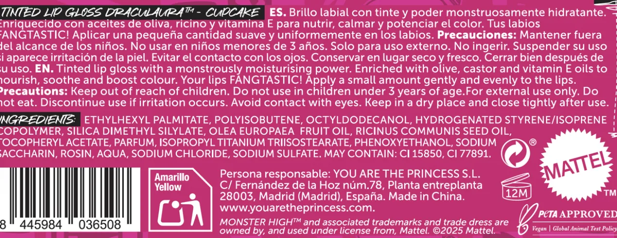 Monster High™ Tinted Lip Gloss Draculaura™ Cupcake