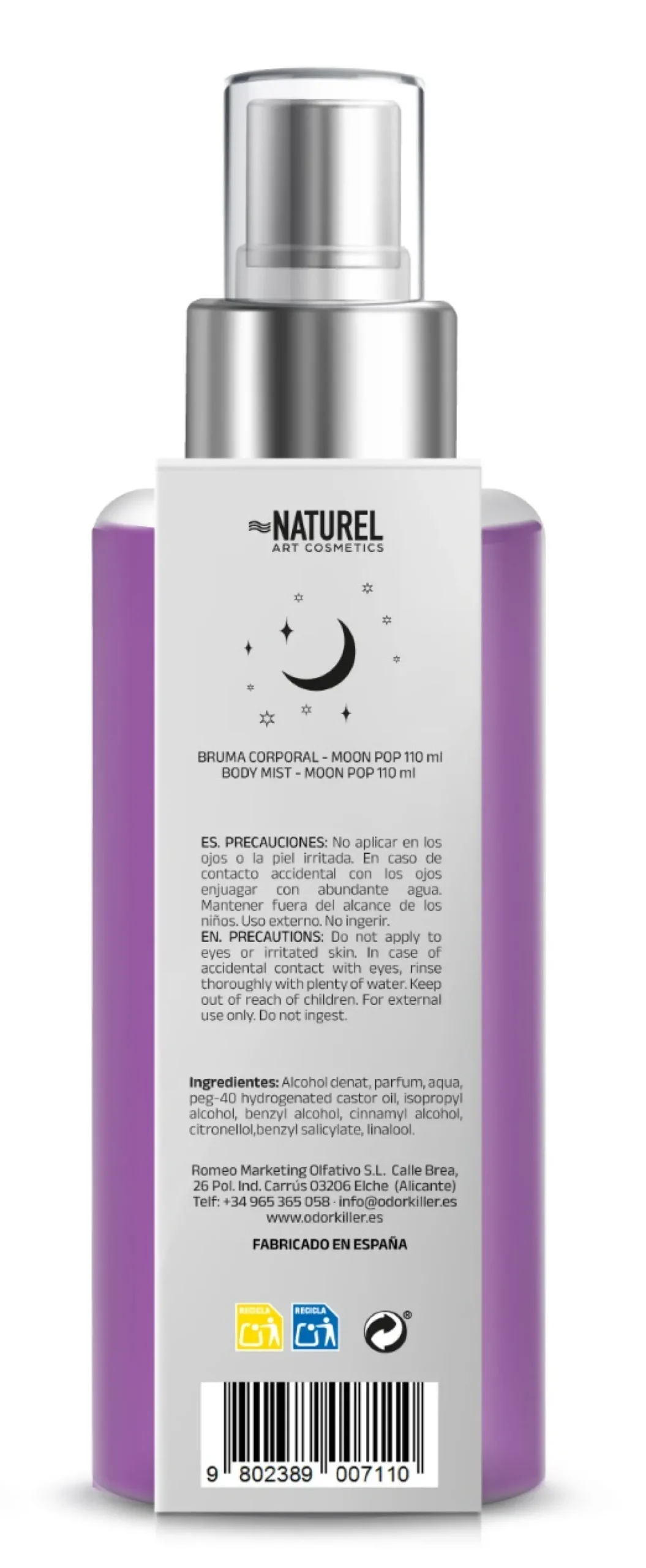 Moon Pop Body Mist Violeta e Baunilha