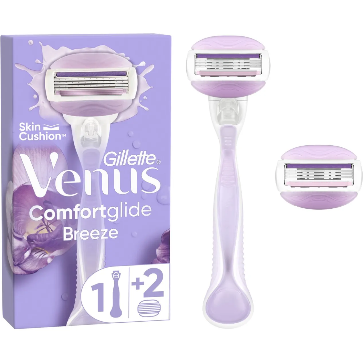 Máquina de barbear Venus Comfortglide Breeze + 2 recargas