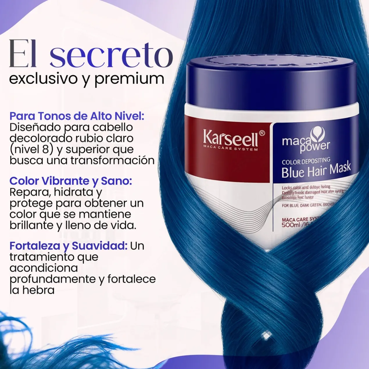Máscara Capilar Pigmentante Azul