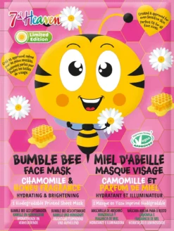 Máscara Facial de Tecido Bumble Bee Camomila e Mel