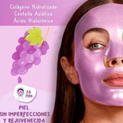 Máscara Facial Hidrogel Antioxidante de Uva