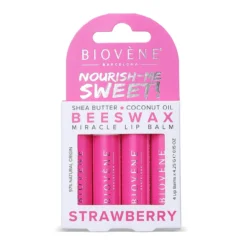 Nourish-Me Sweet! Beeswax Bálsamo Labial Milagroso Cera de Abelha + Morangos