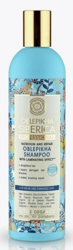 Oblepikha Champô para cabelo fraco e danificado