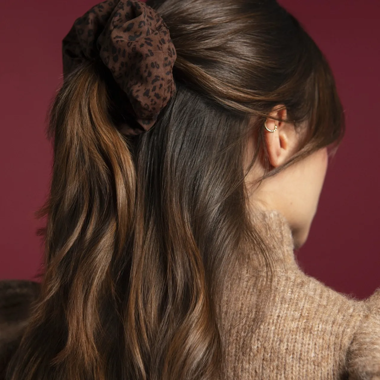 Oh My Hair Scrunchie Leopardo
