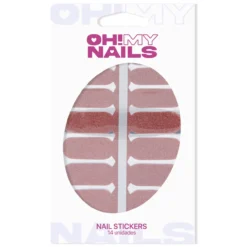Oh My Nails! Stickers Brilho Rosa