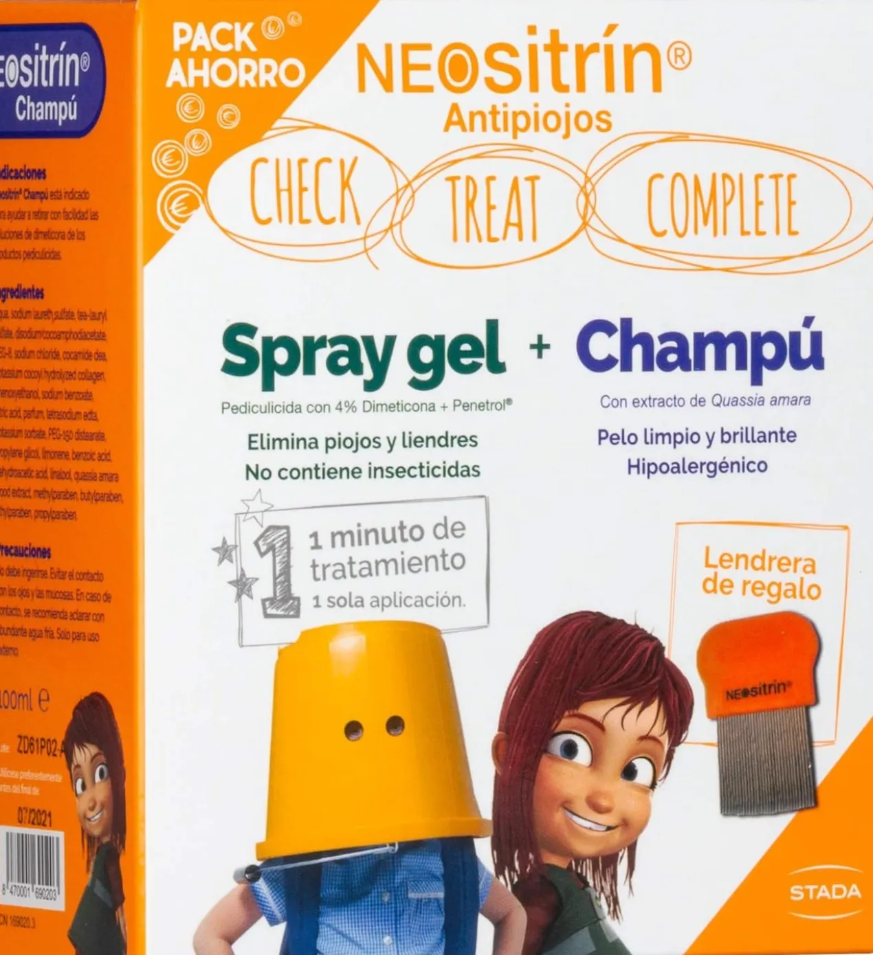 Pack Antipiolhos Champô + Spray + Pente Antipiolhos