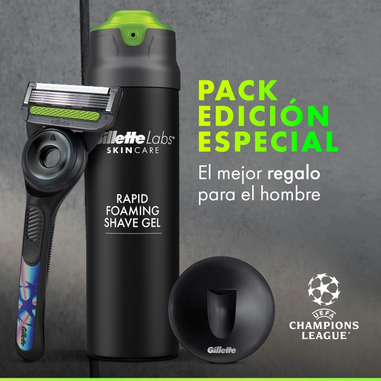 Pack Especial Champions League GilletteLabs Maquina de Barbear