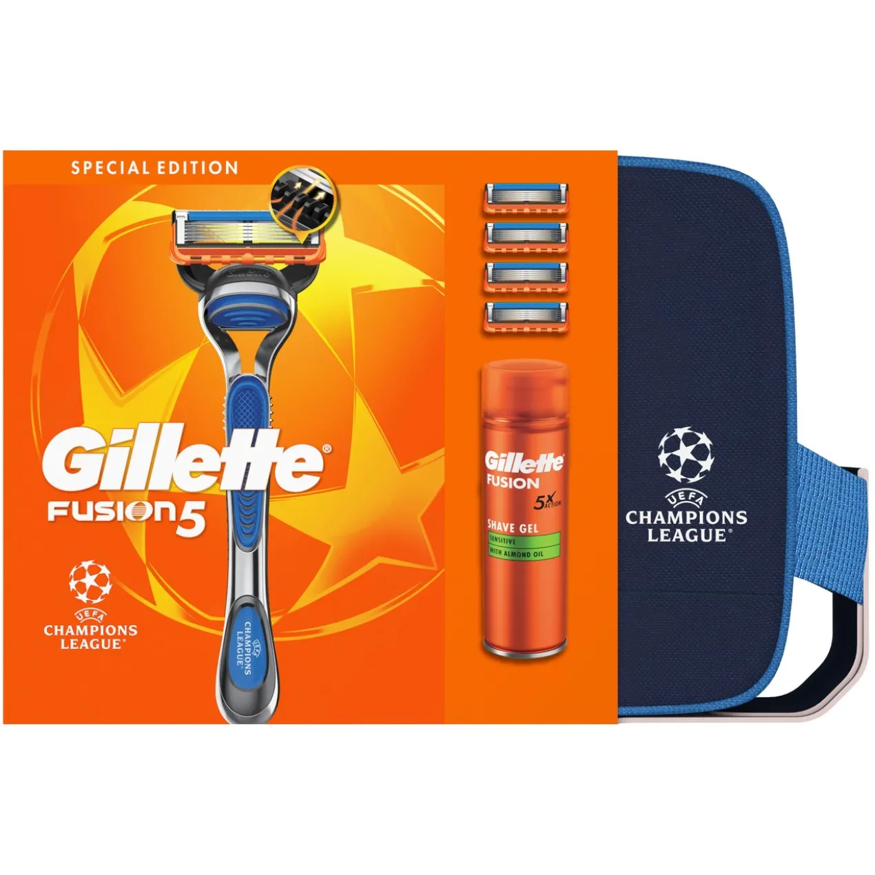 Pack Especial Champions League Gillette Fusion5 Máquina de Barbear