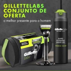 Pack GilletteLabs Máquina + Recargas + Gel + Suporte