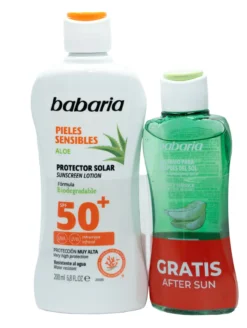 Pack Leite Protetor Sensível SPF50+ + Bálsamo After Sun Efeito Gelo