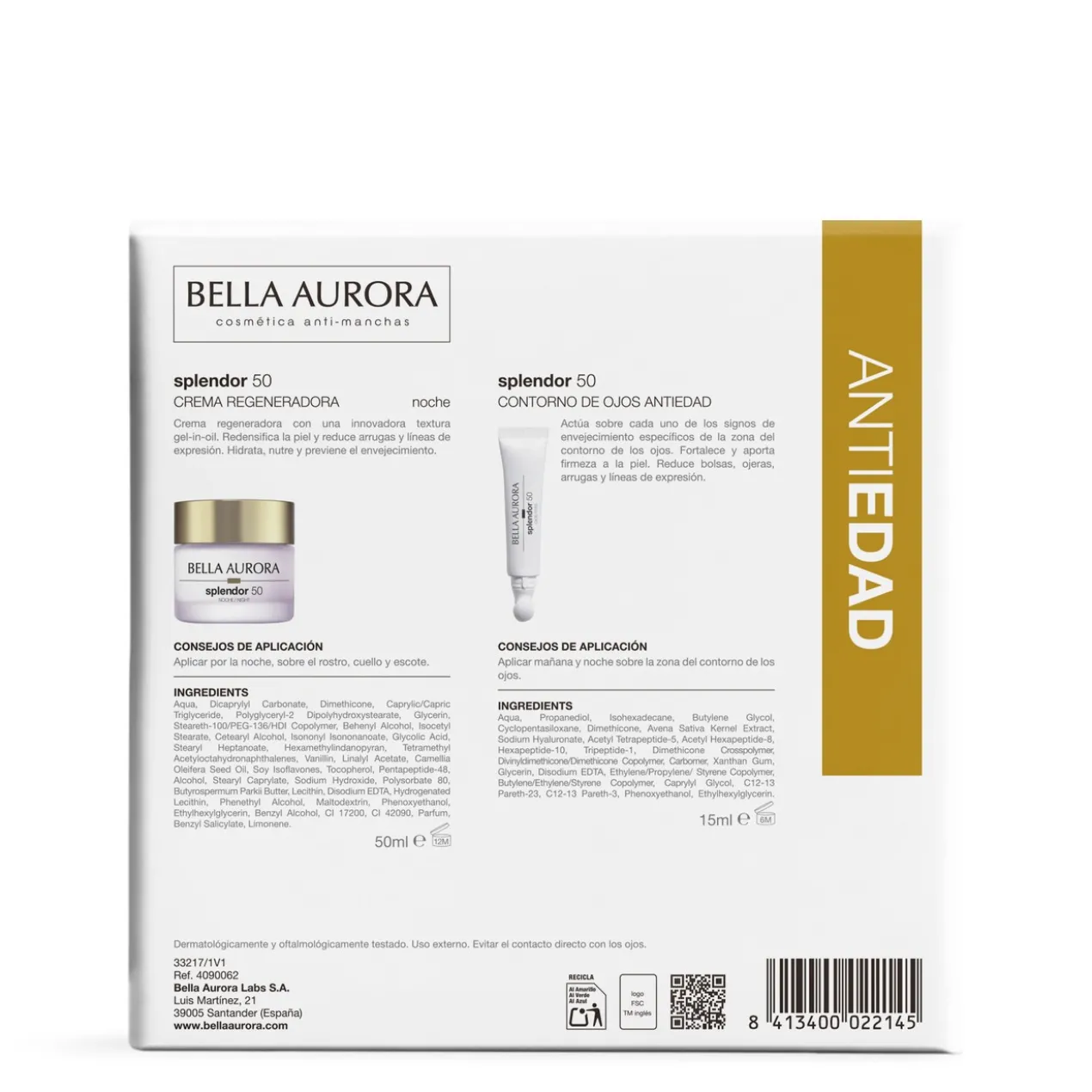 Pack Splendor 50 Ritual Noturno Antienvelhecimento