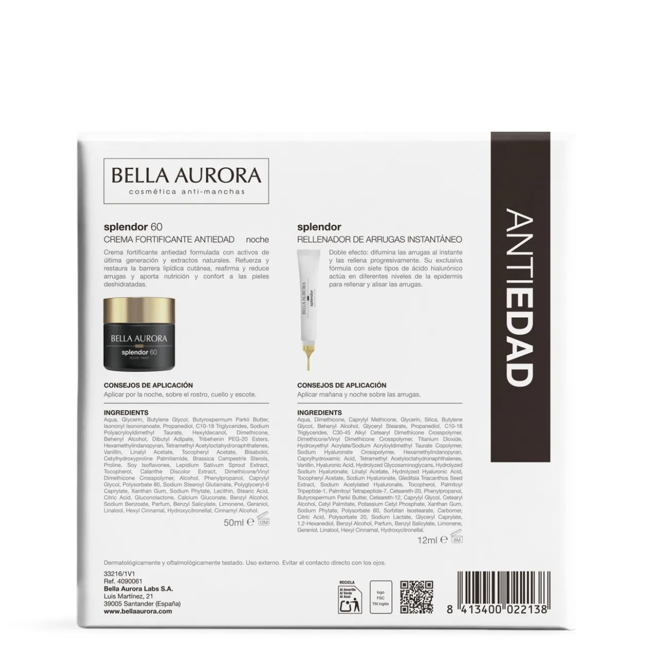 Pack Splendor 60 Ritual Noturno Antienvelhecimento