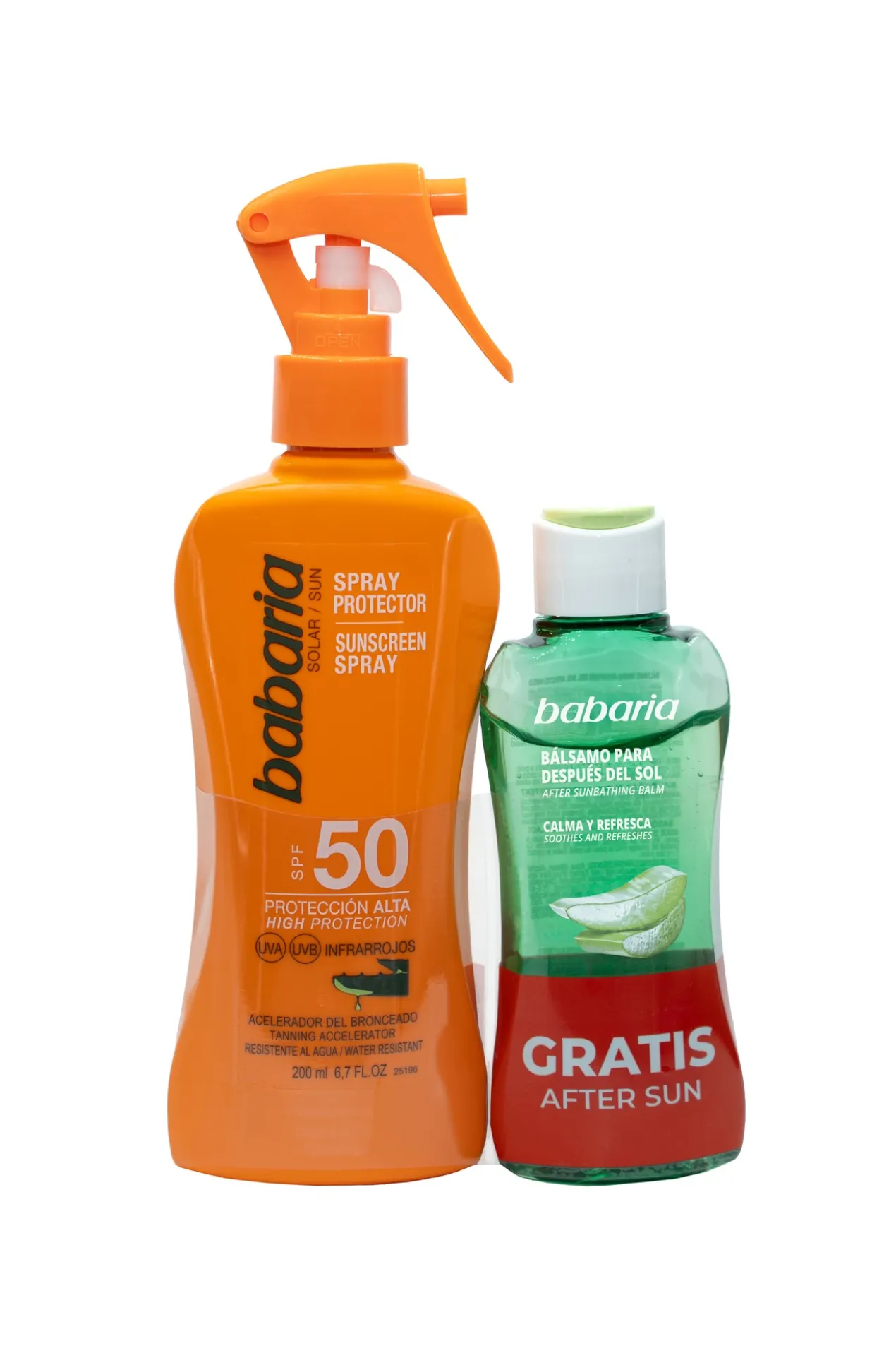 Pack Spray Protetor SPF50 + Bálsamo After Sun Efeito Gelo