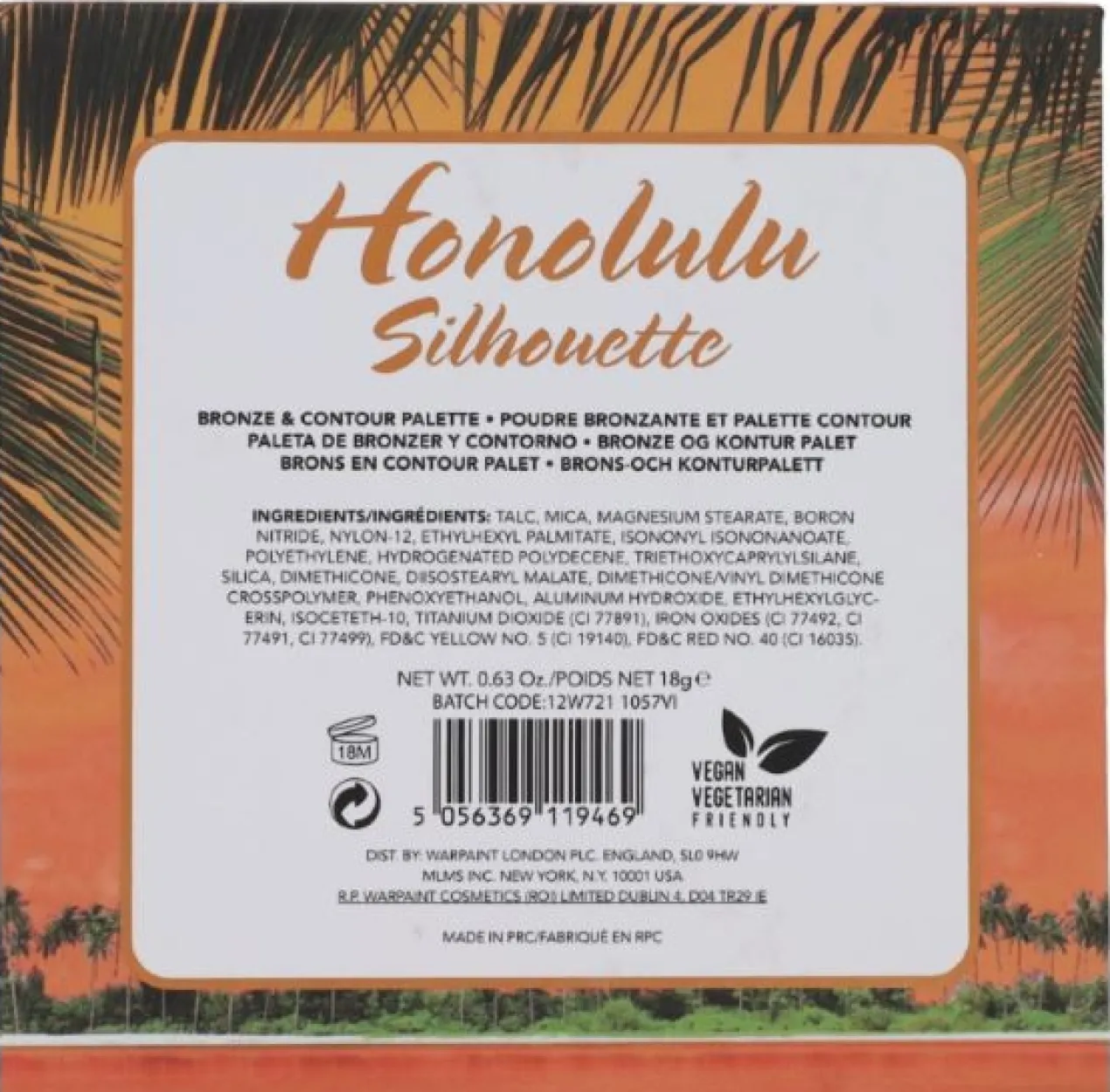 Paleta de Bronzeadores e Contorno Honolulu Silhouette