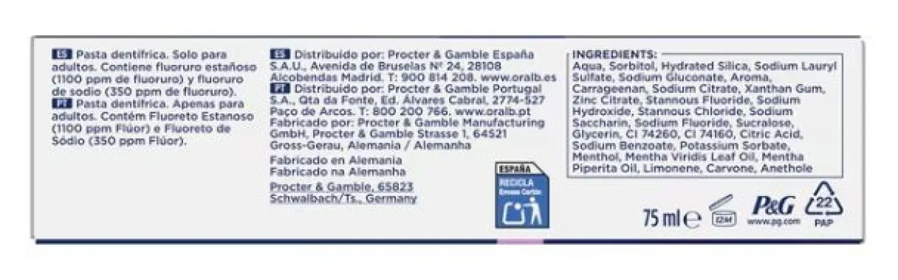Pasta de Dentes Proteção de Gengivas