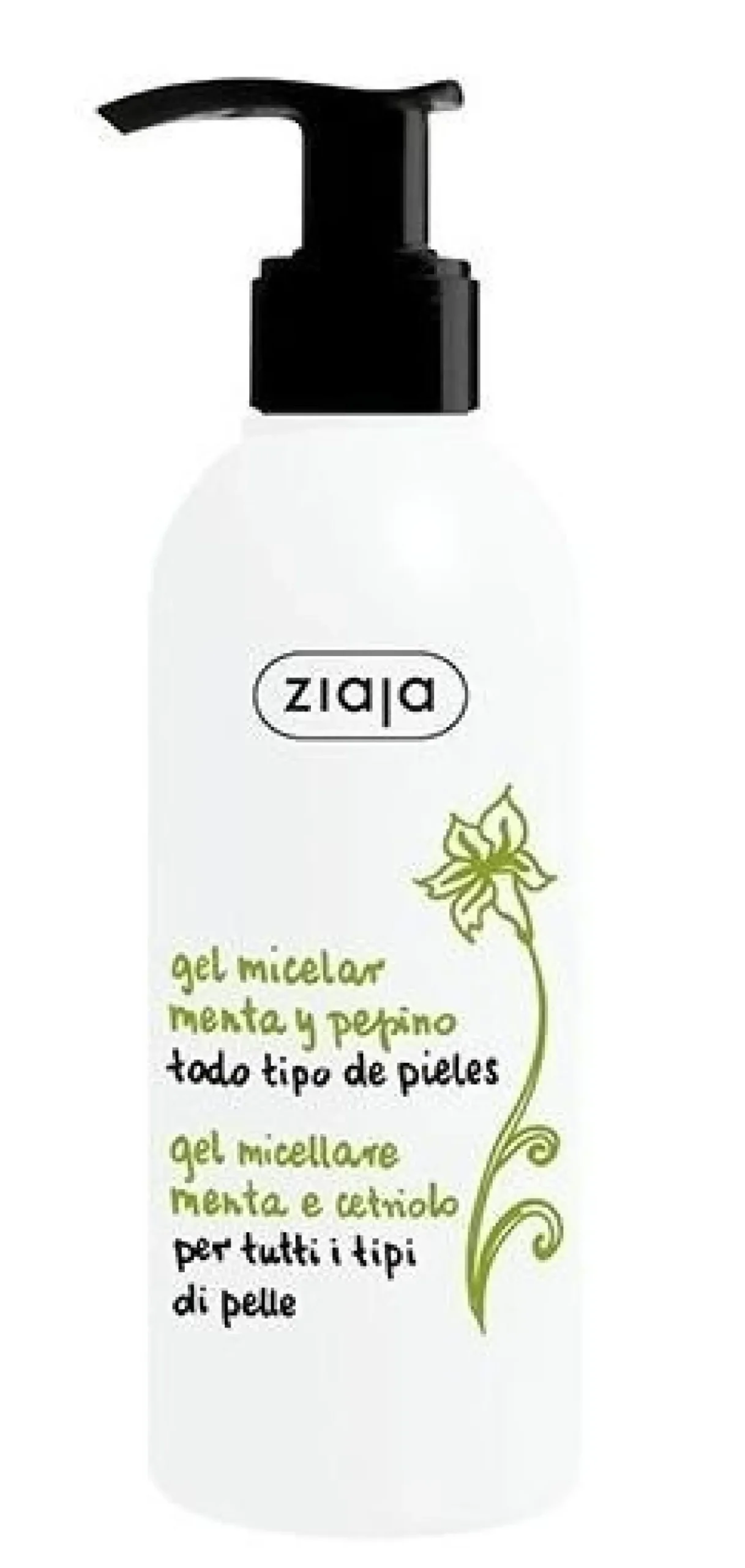 Pepino e Menta Gel de limpeza micelar