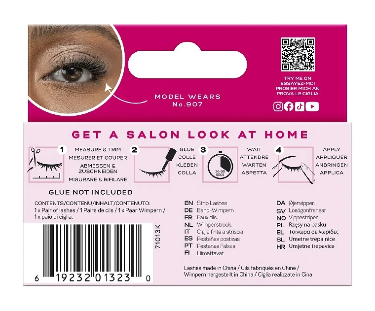 Pestanas Postiças Volume & Curl Nº 907