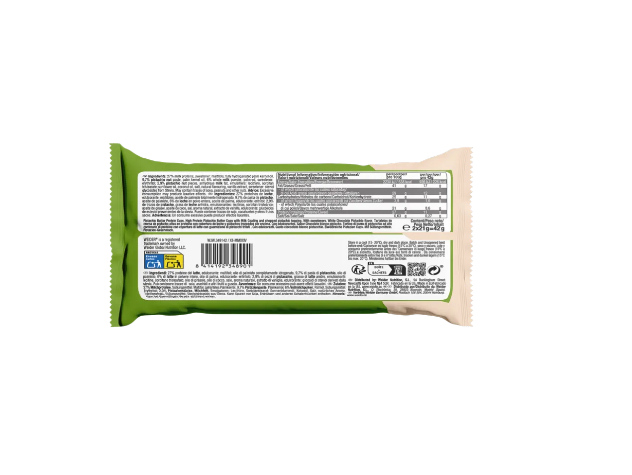 Pistacho Butter Protein Cups 27% Proteínas
