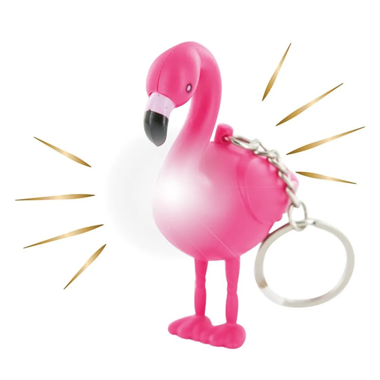 Porta-chaves Flamingo com Luz e Som