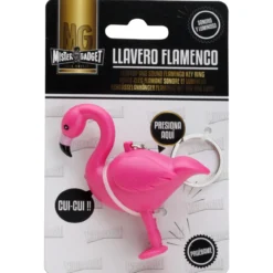 Porta-chaves Flamingo com Luz e Som