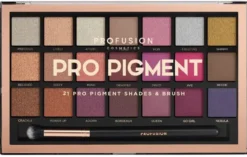 Pro Pigment Paleta de sombras 21 tons + pincel