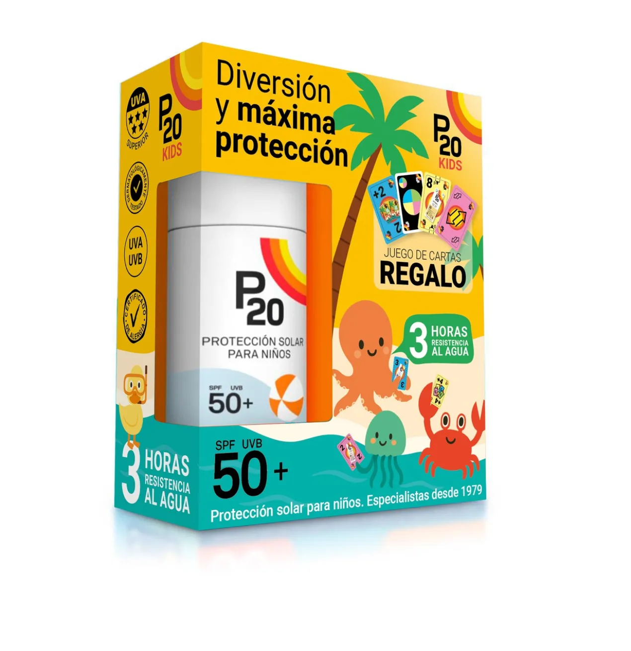 Protetor Solar Infantil SPF50 + Jogo de Cartas