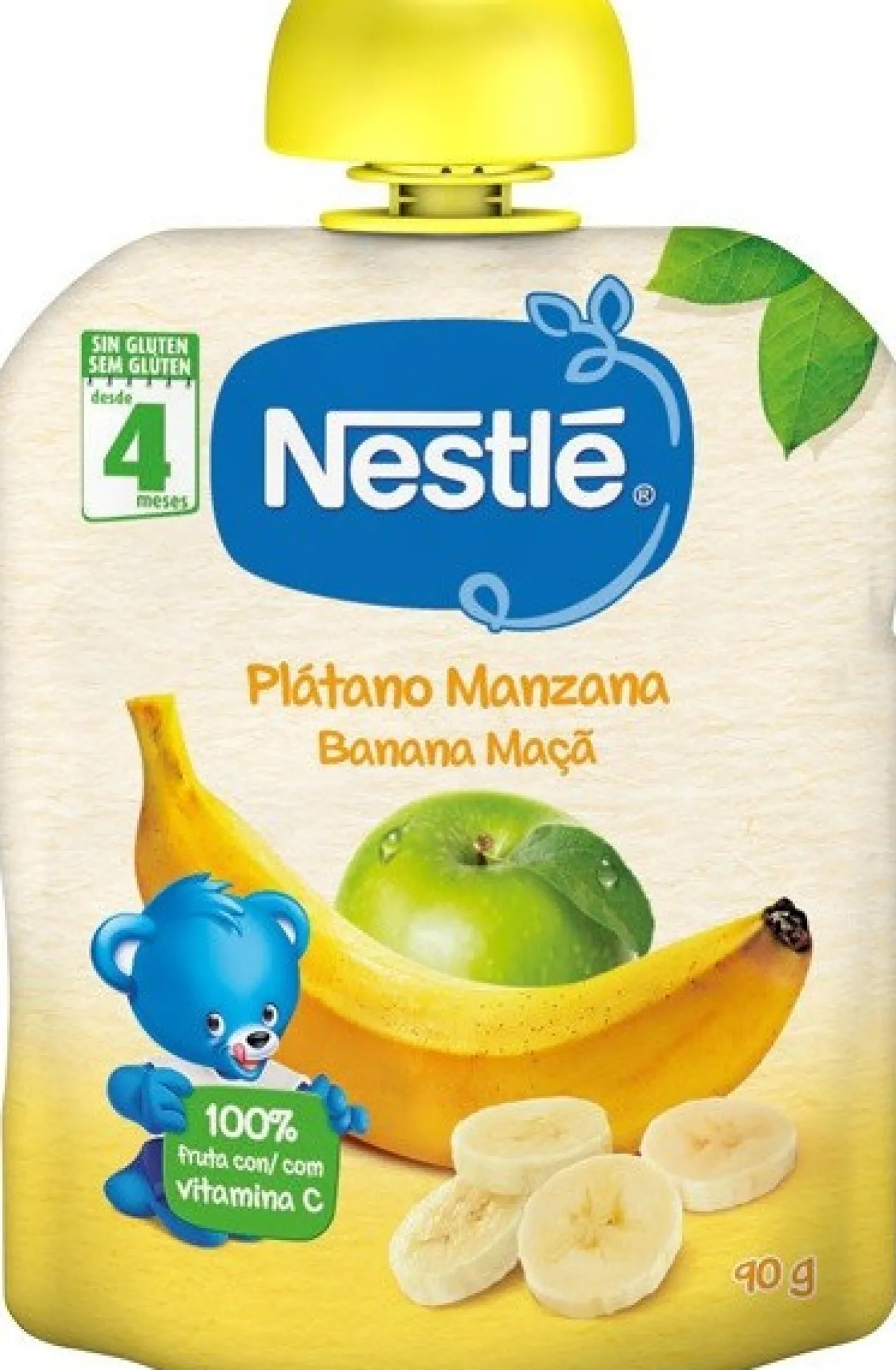 Puré de Banana e Maçã em Saqueta