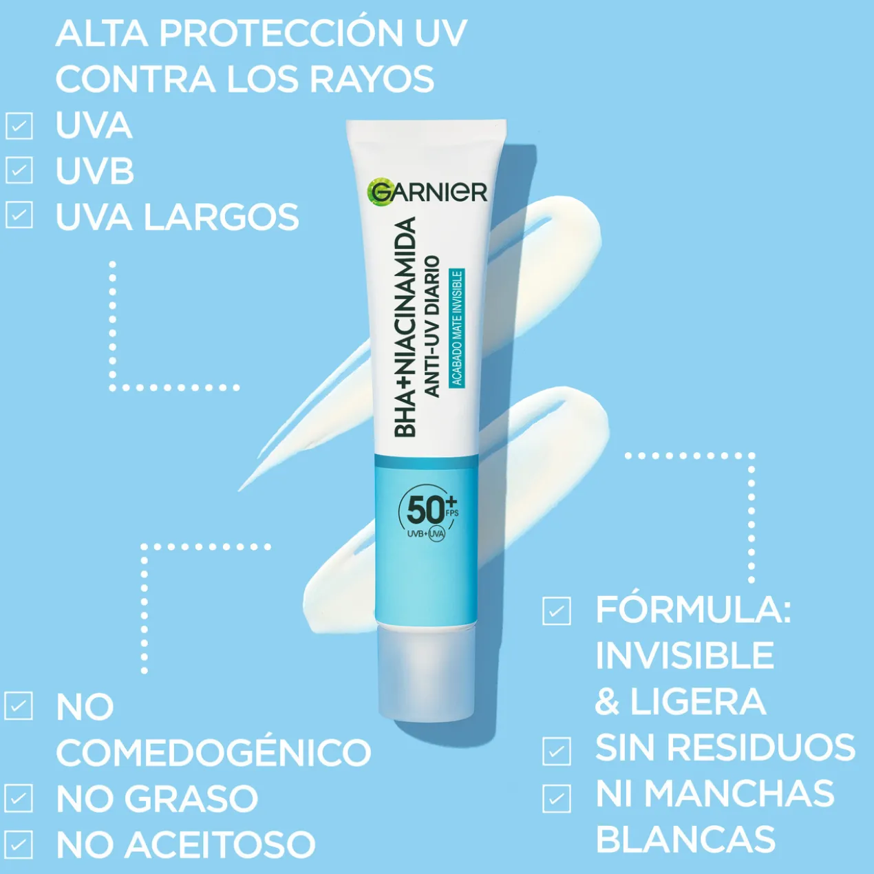 Pure Active Fluido UV com BHA + Niacinamida SPF50+