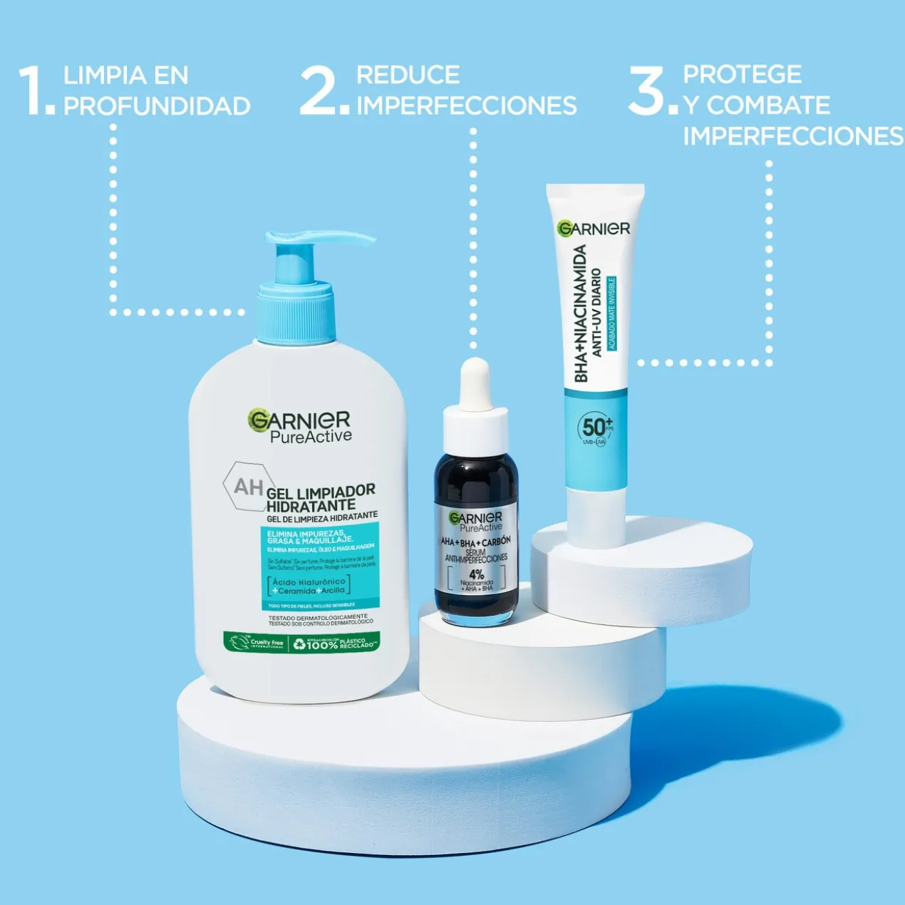 Pure Active Fluido UV com BHA + Niacinamida SPF50+