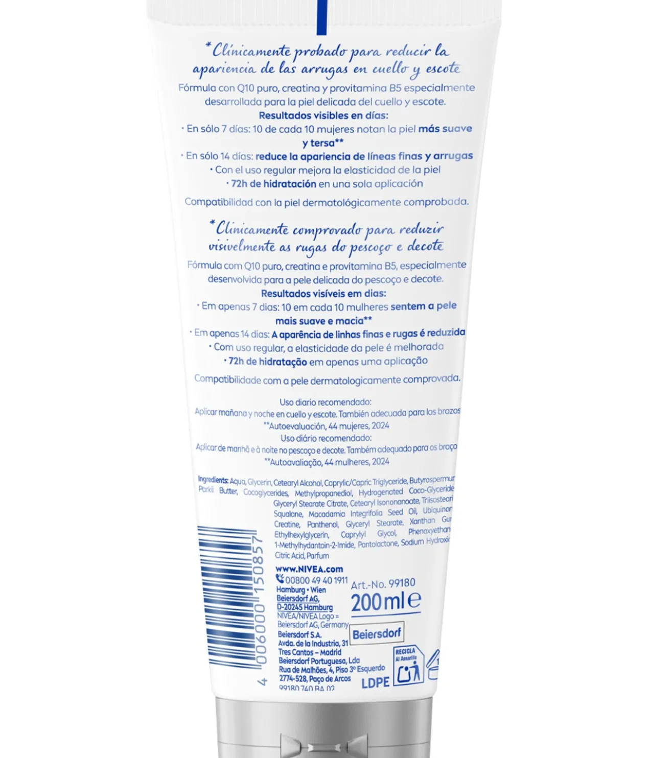 Q10 Creme Corporal Antirrugas Pescoço e Decote