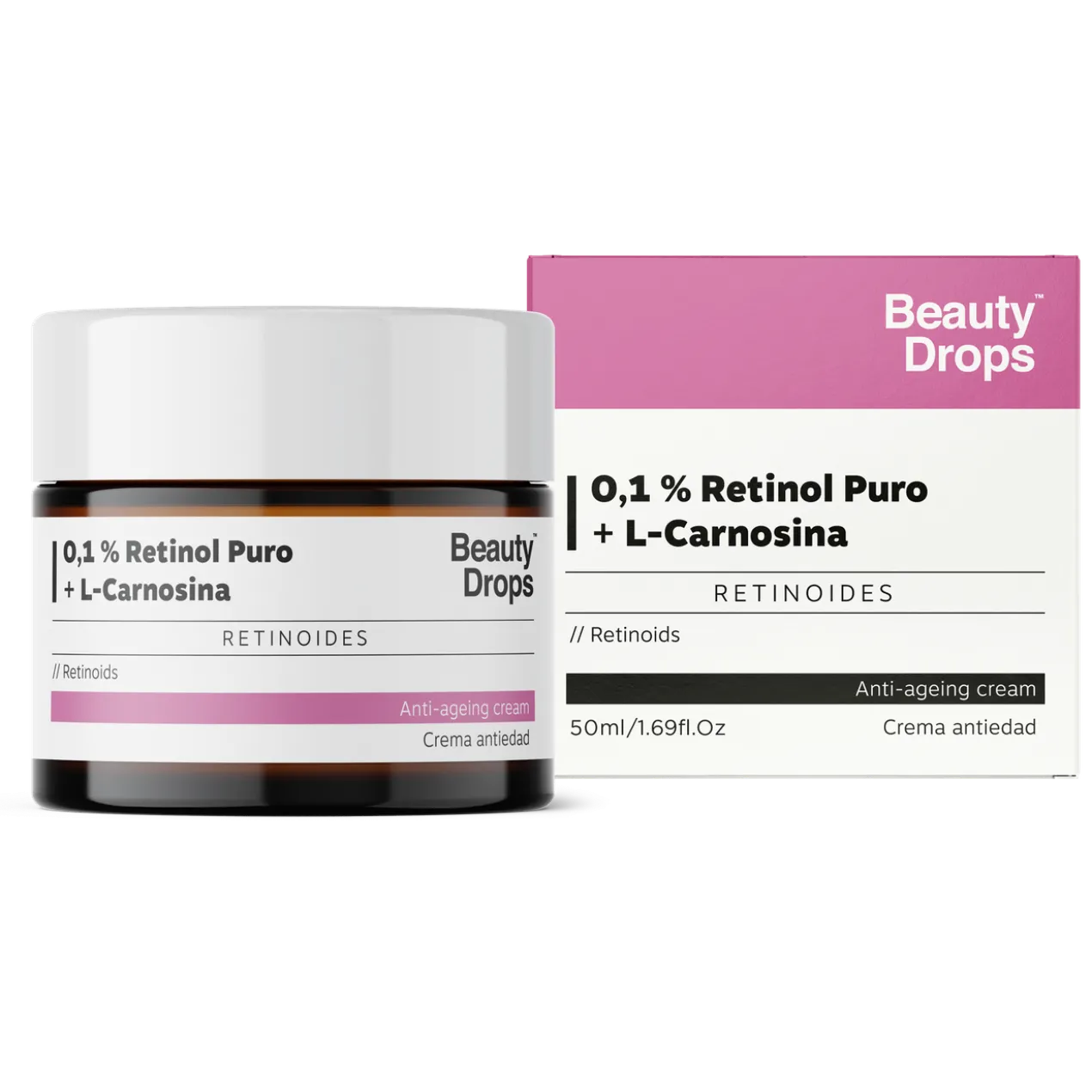 0,1% Retinol Puro + L-Carnosina Creme antienvelhecimento
