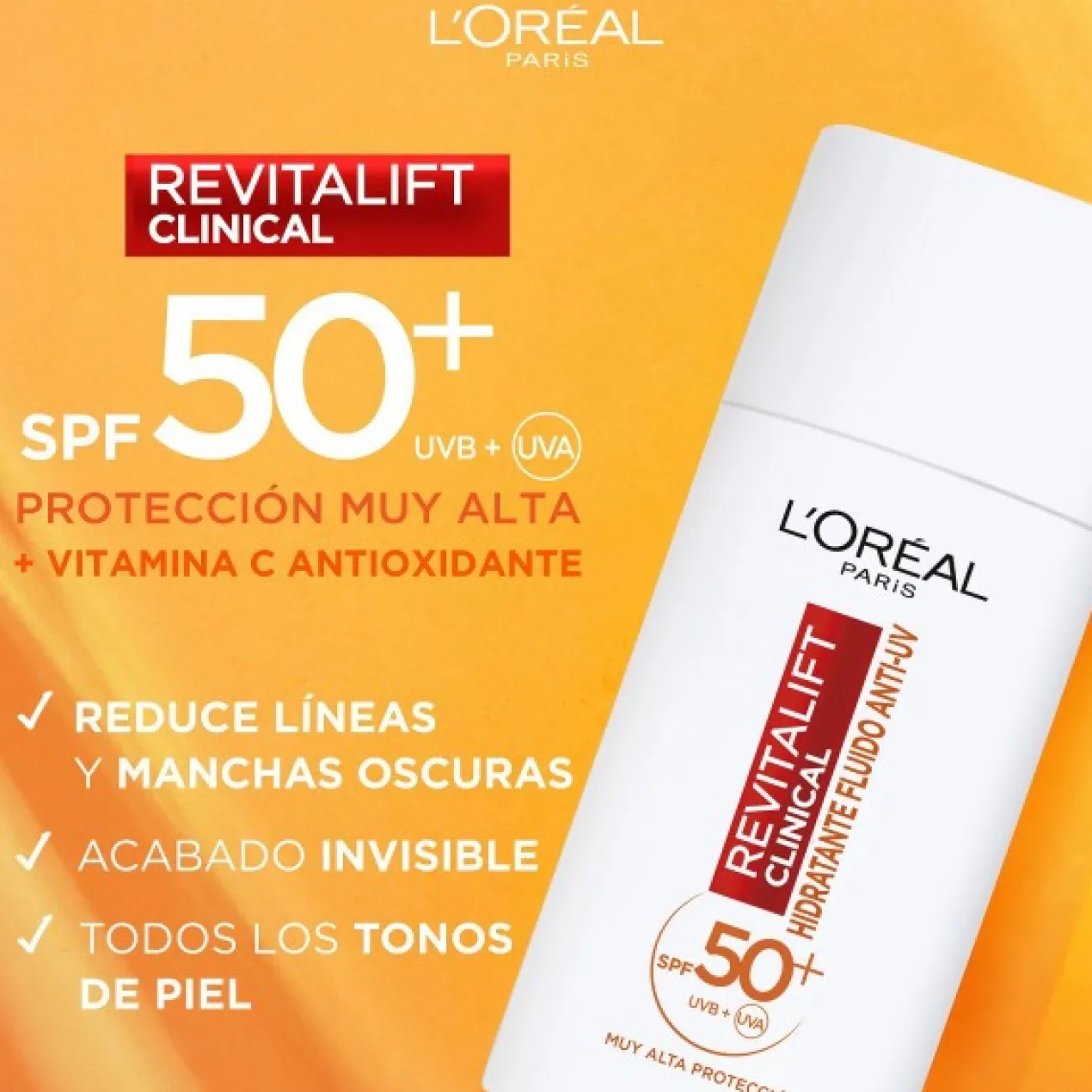 Revitalift Clinical Fluido Hidratante Anti-UV Diário com Vitamina C