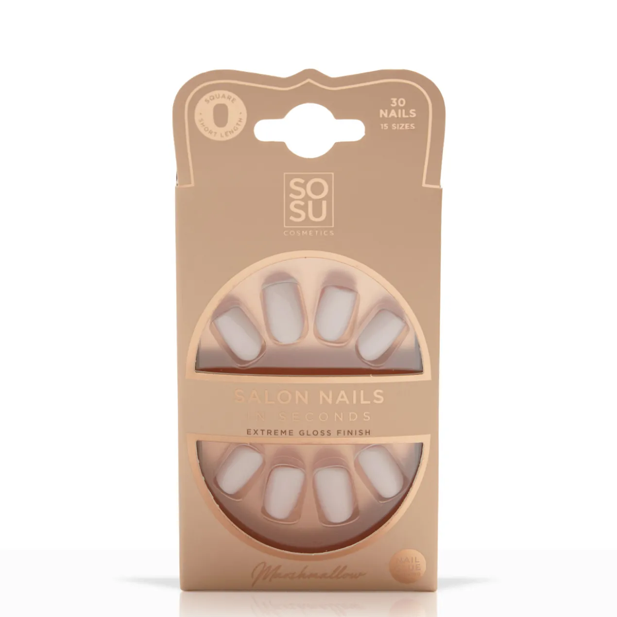 Salon Nails In Seconds Unhas Postiças Marshmallow