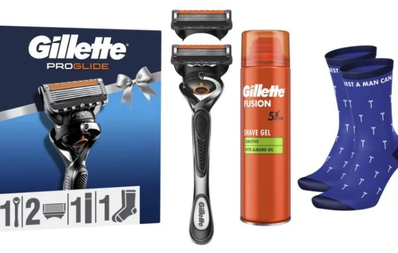 Set Fusion Proglide Máquina + 2 Recargas + Gel + Meias