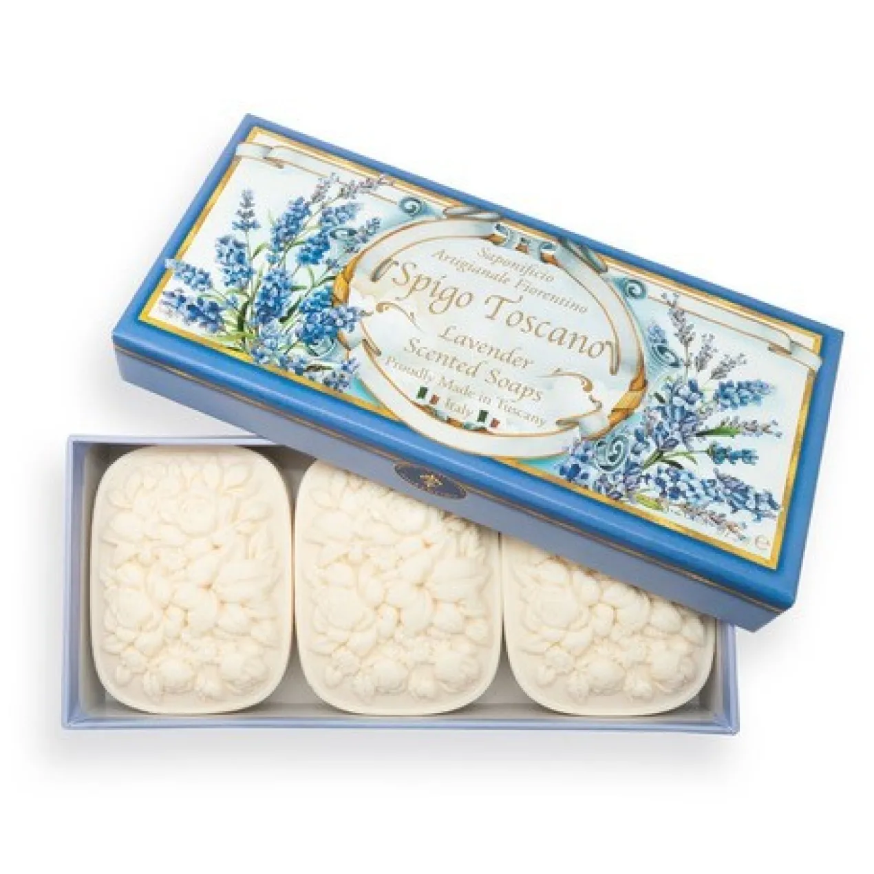 Set Sabão Spigo Toscano Scented Lavender Soap