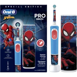 Set Spiderman Escova Elétrica + Estojo de Viagem