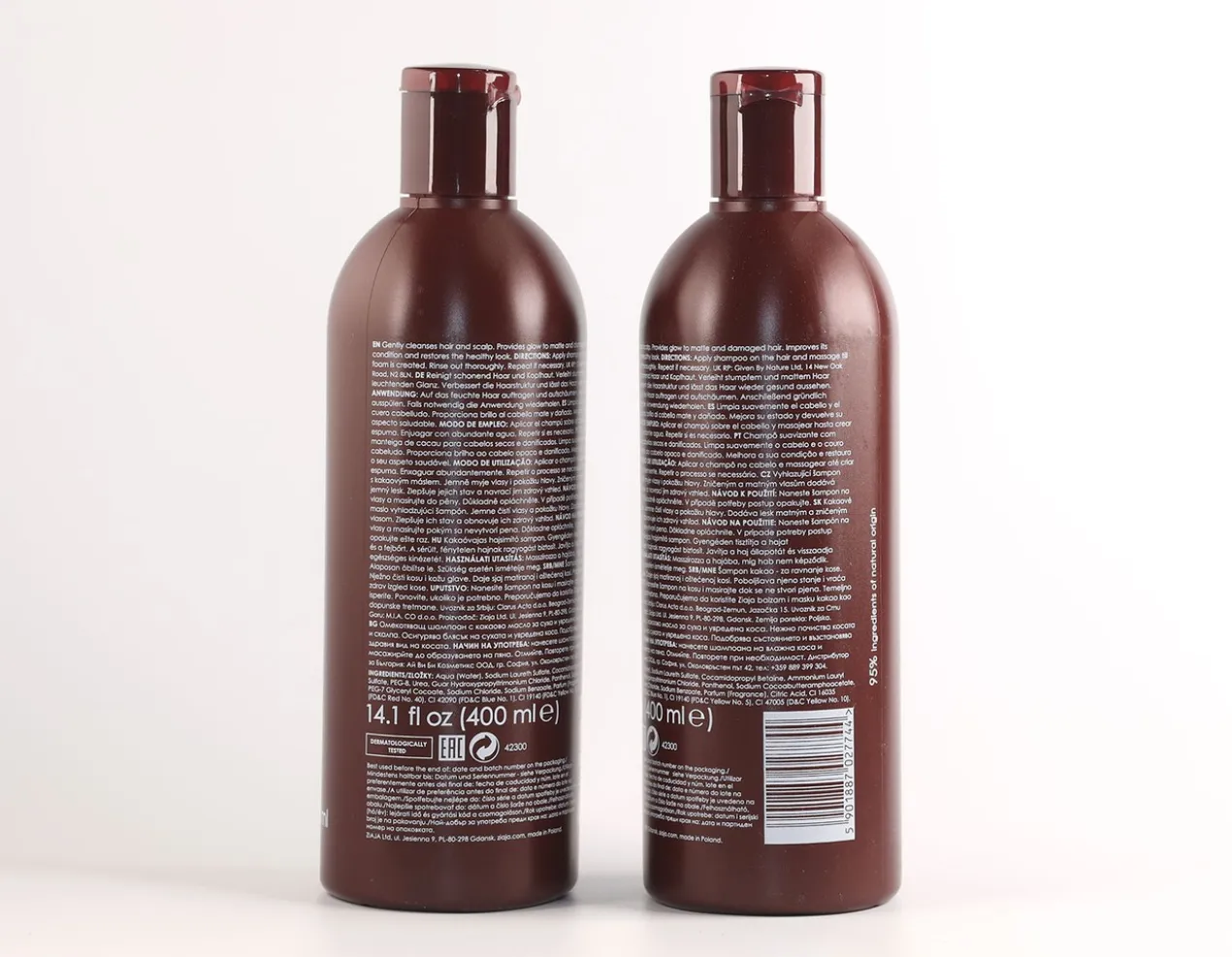 Shampoo Alisamento de Manteiga de Cacao