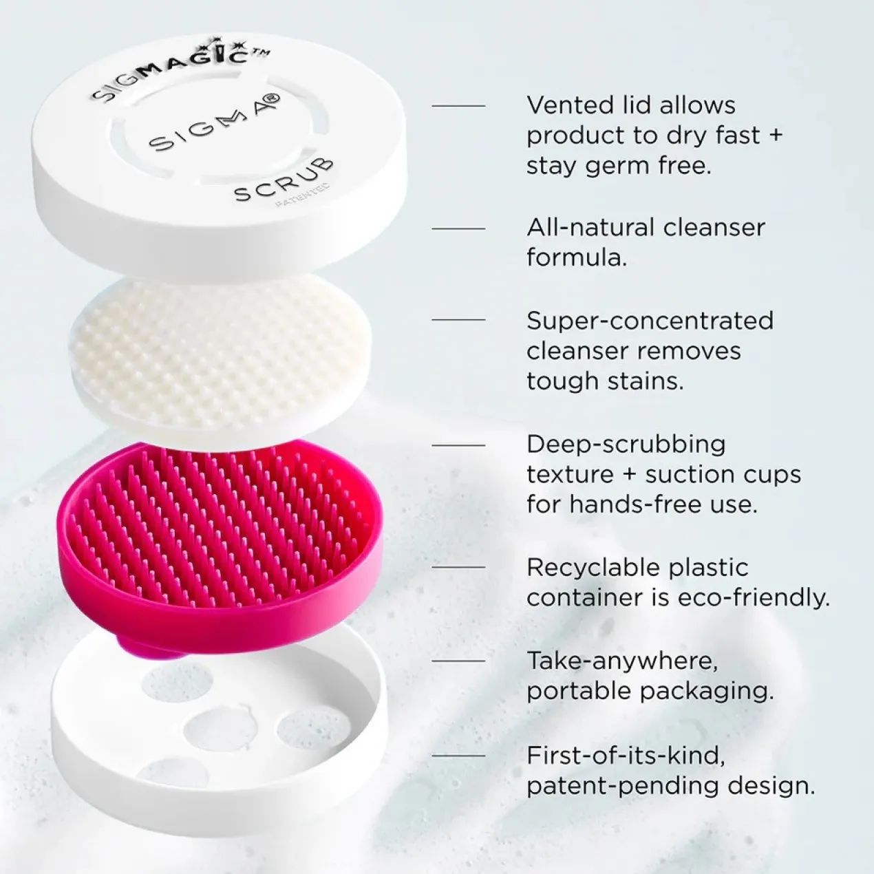 Sigmagic Scrub 2-in-1 Makeup Brush Cleanser Tool Limpador de Pincéis