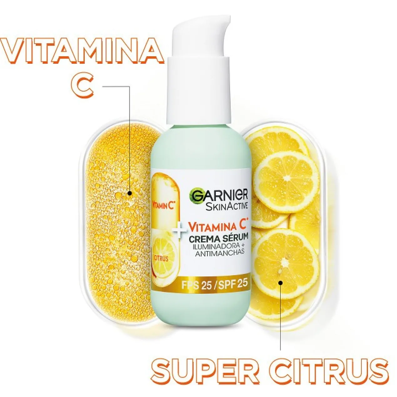 Skin Active Vitamina C Creme Sérum Iluminador Antimanchas