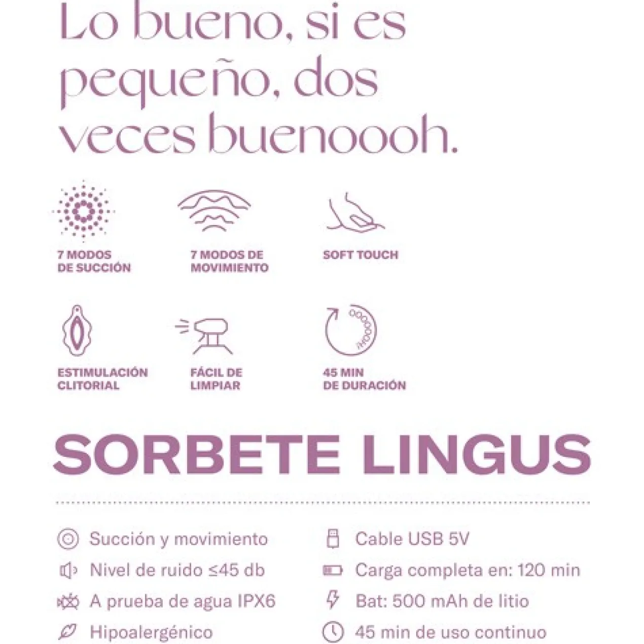 Sorvete Lingus Rosa Sugador