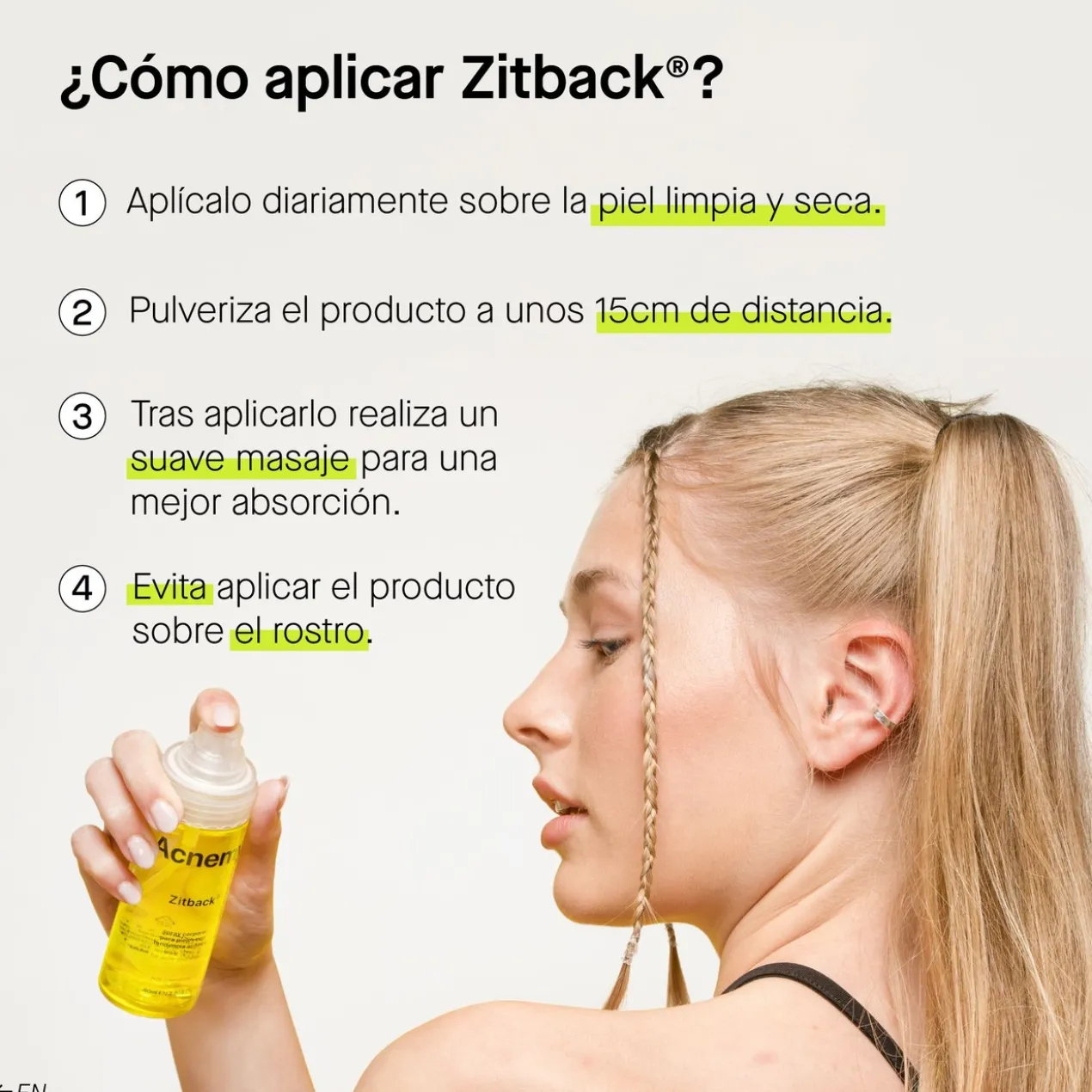Spray Corporal para Acne Zitback