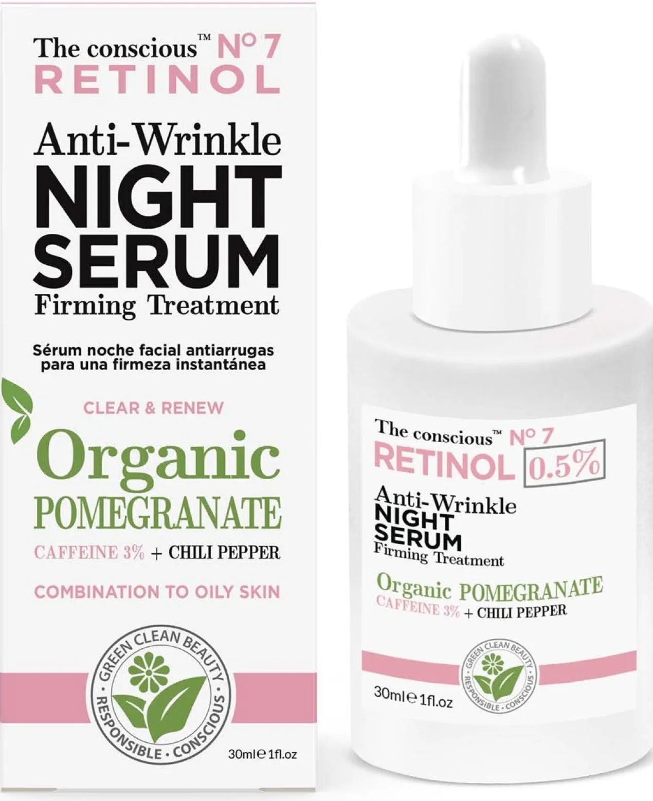 Sérum Antirrugas com Retinol 0.5% + Cafeína 3%