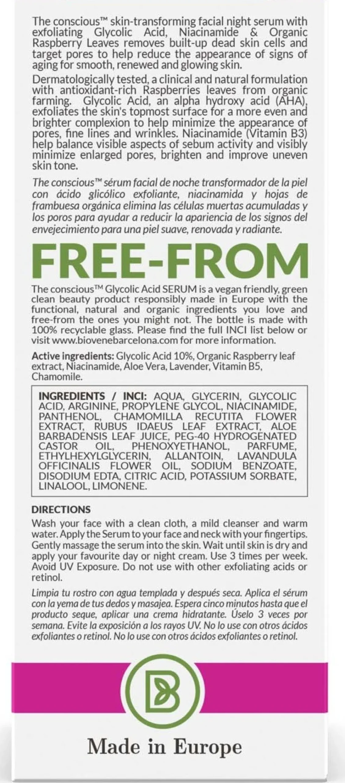 Sérum de Noite Esfoliante com Ácido Glicólico 10%
