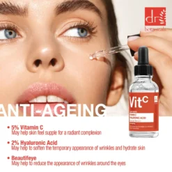 Sérum Facial Hidratante com Vitamina C & Ácido Hialurónico